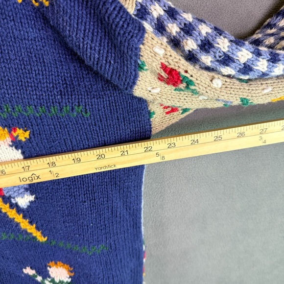 Signature by Northern Isles Hand Knitted Cabincore Cardigan Grandma Sweater L - Picture 14 of 16